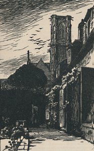 Nevers - Turm der Kathedrale, 1919 von Fernand Chalandre