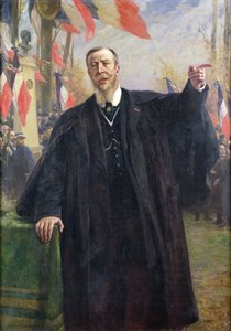 Paul Deroulede (1846-1914) hält eine Rede in Bougival, Januar 1913 von Fernand Cormon