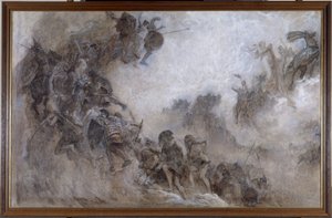 Skizze für die Decke des Paläontologie-Amphitheaters im Pariser Naturkundemuseum: Les Races humaines (Plafond)