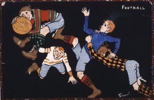 Fußball, frühes 20. Jahrhundert (Illustration) von Fernand Fernel