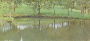 Fosset; Stillwasser, um 1894 von Fernand Khnopff