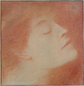 Kopf einer Frau, 1892 von Fernand Khnopff