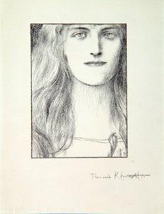 Kopf einer Frau, 1897 von Fernand Khnopff