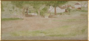 Landschaft mit Brücke bei Fosset von Fernand Khnopff