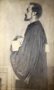 Porträt eines Mannes von Fernand Khnopff