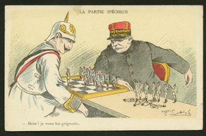 Postkarte, Satirisch in Farben: Hein! I Snack You - Krieg von 14-18