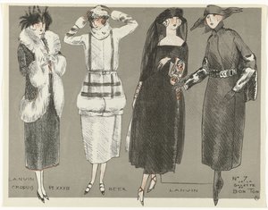 Gazette du Bon Ton, 1920 - Nr. 7, Croquis Pl XXXIII: Lanvin / Beer / Lanvin