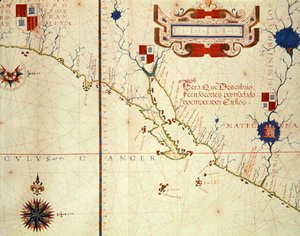 Fol.15 Karte von Mexiko und Niederkalifornien, aus einem Atlas, 1571