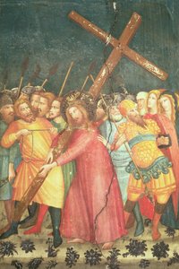 Christus trägt sein Kreuz auf dem Weg nach Golgatha