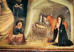 Geburt Christi, aus der Kapelle des Heiligen Michael, Kloster von Pedralbes, Barcelona von Ferrer Bassa