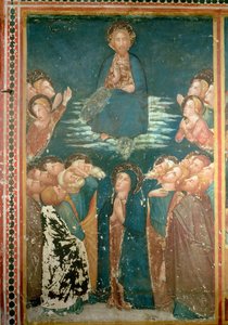 Die Himmelfahrt Christi, umgeben von Aposteln und der Jungfrau Maria (Fresko)