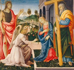 Verkündigung und Heilige von Filippino Lippi