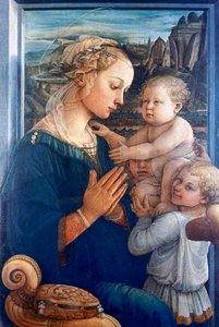 Madonna und Kind mit Engeln, ca. 1455