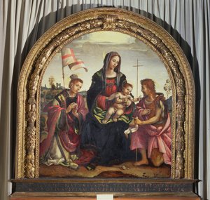 Madonna mit Kind und den Heiligen Johannes der Täufer und Stephanus von Filippino Lippi