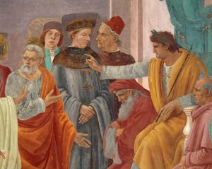 Der heilige Petrus konfrontiert Simon Magus vor Nero (Detail) von Filippino Lippi