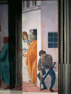 Der heilige Petrus wird aus dem Gefängnis befreit, von Filippino Lippi, Fresko von Filippino Lippi