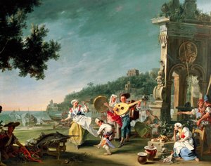 Tarantella in Margellina, ca. 1750 von Filippo Falciatore