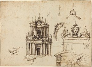 Studien für die Fassade von Santa Cristina von Filippo Juvarra