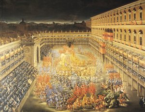Fest zu Ehren von Königin Christina (1626-89) von Schweden im Palazzo Barberini