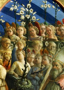 Incoronazione Maringhi oder Krönung der Jungfrau von Filippo Lippi, Detail von Filippo Lippi