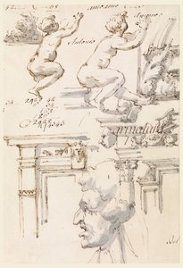 Architektonische Details und Figurenstudien von Filippo Marchionni