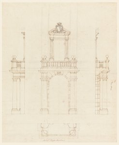 Türrahmen und Türzarge, 1750–75 von Filippo Marchionni