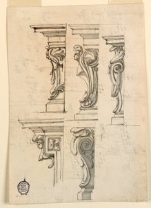 Fünf Eckmotive, ca. 1750 von Filippo Marchionni