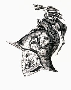 Damastierter Helm von König Franz I. von Frankreich, 1855 von Filippo Negroli