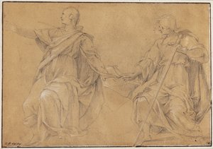 St. Jakobus der Ältere (?) und Johannes der Evangelist von Filippo Paladini