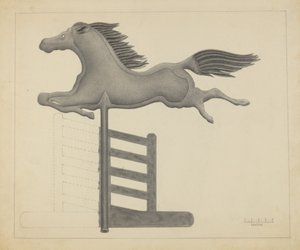 Pferde-Wetterfahne von Filippo Porreca