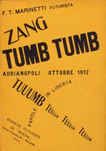 Buchcover von Filippo Tommaso Marinetti "Zang Tumb Tumb" von 1912 von Filippo Tommaso Emilio Marinetti