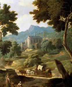 Landschaft mit Kirche (Detail) von Filippo Verali