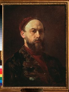 Selbstporträt - Firs Sergeevich Zhuraviev (1836-1901), Öl auf Leinwand, russische Kunst des 19. Jahrhunderts - Staatliche Tretjakow-Galerie, Moskau von Firs Sergeevich Zhuravlev