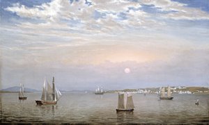 Hafen und Stadt Castine, 1851 von Fitz Henry Lane