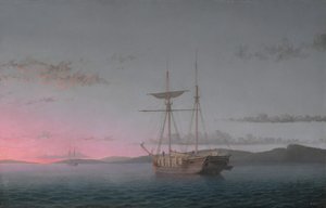 Lumber-Schoner am Abend in der Penobscot-Bucht