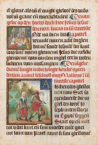 Manuskriptblatt aus einem Stundenbuch
