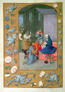 Anbetung des Kindes, aus den Hastings-Stunden, ca. 1475-83 von Flemish School