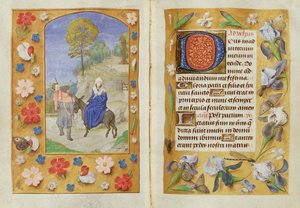 Die Flucht nach Ägypten, aus den Hastings-Stunden, ca. 1475-83