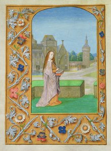 St. Barbara, aus den Hastings Stunden, ca. 1475-83