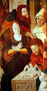 Anbetung der Hirten, (Detail) eines Triptychons, ca. 1530