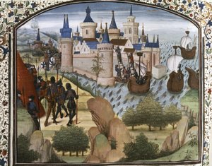 Kreuzzüge: Konstantinopel belagert von den Kreuzfahrern von Flemish School