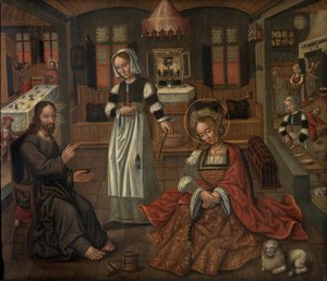 Christus in Bethanien im Haus von Martha und Maria von Flemish School