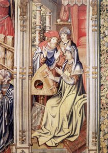 Davids Vorhang (Detail), Faksimile aus dem Wandteppich der Brüsseler Schule (1510-1515). von Flemish School