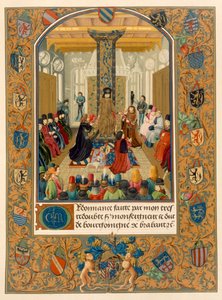 Herzog Karl der Kühne inmitten seines Hofes mit den Rittern des Ordens vom Goldenen Vlies, 1473
