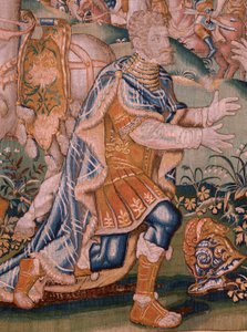 Flandrischer Wandteppich. Alexander vor dem Hohepriester Iaddo. Atelier von Oudenaarde. 17. Jahrhundert. von Flemish School
