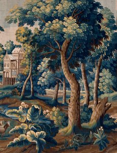 Flämischer Wandteppich. Ende 17. Jahrhundert. Eigentum der Kirche Sint-Walburgakerk Oudenaarde. von Flemish School