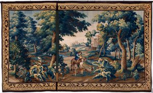 Flämischer Wandteppich. Ende des 17. Jahrhunderts. Eigentum der Kirche Sint-Walburgakerk Oudenaarde von Flemish School
