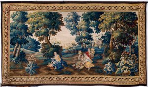 Flämischer Wandteppich. Ende des 17. Jahrhunderts. Eigentum der Kirche Sint-Walburgakerk Oudenaarde von Flemish School