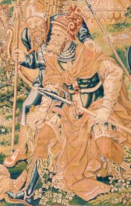 Flämischer Wandteppich. Serie Das Buch Judith. Die Enthauptung von Holofernes von Flemish School