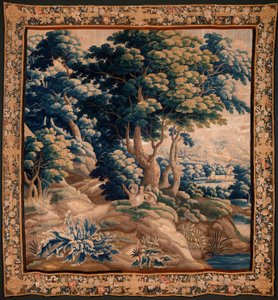 Flämischer Wandteppich. Genannt Verdure. Atelier von Oudenaarde. 17. Jahrhundert. von Flemish School